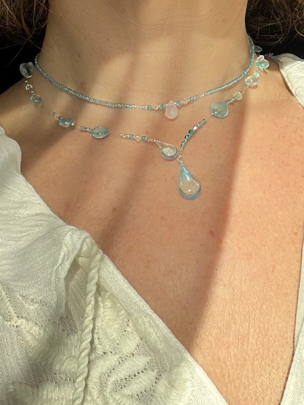 Collier Aura (perlé, double) – Image 3