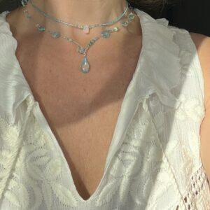 Collier Aura (perlé, double)