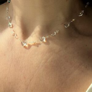 Collier Aurore Boréale (perlé, simple)